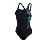 Speedo Womens/Ladies Hyperboom Splice Eco Endurance+ One Piece Swimsuit (Black/Blue) - Size 8 UK