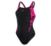 Speedo Womens/Ladies Hyperboom Splice Eco Endurance+ One Piece Swimsuit (Black/Pink) - Size 10 UK