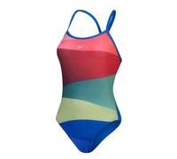 Speedo Womens/Ladies Placement One Piece Swimsuit30 in Red/Green RD3284