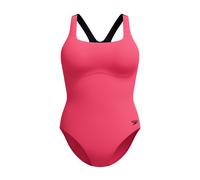 Speedo Womens/Ladies Zip Racer One Piece Swimsuit (Dark Pink)