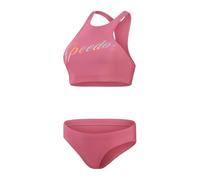 Speedo Womens Logo Vly 2Pc Two Piece Swimsuit Pink 40