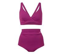 Speedo Womens Maternity High Waisted Bikini Swimsuit Purple S