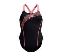 Speedo Women's Medley Logo Swimsuit Swimming Costume Coral Sands