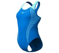 Speedo - Women's Placement Laneback - Swimsuit size 10, blue