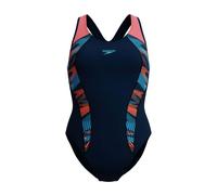 Speedo Womens Placement Laneback Swimsuit - Swimming Costume - True Navy