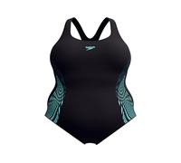 Speedo Women's Placement Medalist (+) Swimsuit, One Piece Swiming Costume, Dark Teal, 4444