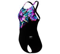 Speedo - Women's Placement Printed Powerback - Swimsuit size 40, black