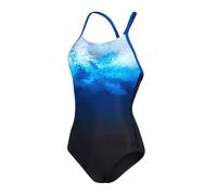 Speedo Womens Plmt Digi Fix Xbk One Piece Pool Beach Swimsuit Swimwear