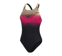 Speedo Digital Placement Medalist Womens Swimsuit Black Swimming Lined Ladies