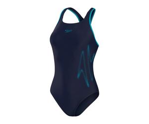 Speedo Womens Plmt Pt Rcbk One Piece Pool Beach Swimsuit Swimwear
