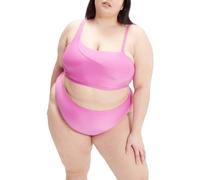 Speedo Women's Plus Size Asymmetric Bikini in Purple