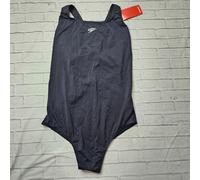 Speedo Women's Plus Size Medalist Swimsuit UK 20 Black Endurance+ Chlorine