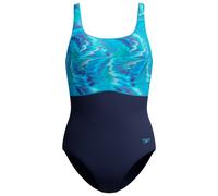 Speedo - Women's Print Contour Eclipse One Piece - Swimsuit size 8, blue