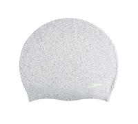 Speedo Women's Recycled SwiMing Cap | Snag Free, Grey/Bright Zest, One Size