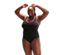Speedo Women's Shaping Aquanite One Piece Swimsuit | Shapewear | Beach and Holiday Swimwear, Black, 34
