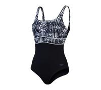 Speedo Women's Shaping Contoureclipse One Piece Swimsuit | Shapewear | Beach and Holiday Swimwear, Black, Oxid Grey, White, 36/1236/12