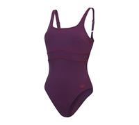 Speedo Women's Shaping Contoureclipse One Piece Swimsuit | Shapewear | Beach and Holiday Swimwear, Plum Dandy/Basque Red, 32/8