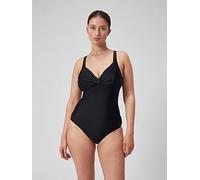 Speedo Women's Shaping CROS Knot One Piece Swimsuit | Shapewear | Beach and Holiday Swimwear, Black, L