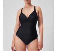 Speedo Women's Shaping Cross Knot 1 Piece Swimsuit | Shapewear | Beach and Holiday Swimwear, Black, 44/20