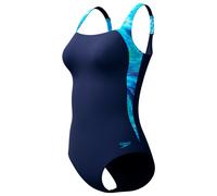 Speedo - Women's Shaping LunaLustre Printed 1 Piece - Swimsuit size 14, blue