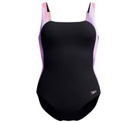 Speedo Women's Shaping LunaLustre Printed Swimsuit, Neon Violet, 46