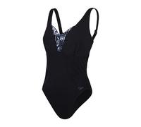 Speedo Women's Shaping Printed Opusgem Dd+ One Piece Swimsuit | Shapewear | Beach and Holiday Swimwear, Black, Oxid Grey, White, 44/20