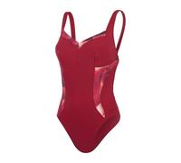 Speedo Women's Shaping Printed Panel One Piece Lunaelustre Swimsuit | Shapewear | Beach and Holiday Swimwear, Magenta Haze, Soft Bloom, Basq, 40/1640/16