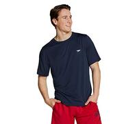 Speedo Women's Short Sleeve Easy Rash Guard Swim Shirt with Uv and UPF 50+ Protection, Basic Peacoat, XX-Large