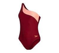 Speedo Women's Solid Asymetric Red Swimsuit Swimming Costume Size 38 UK 16