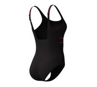 Speedo Womens Solid Contour Eclipse Swimsuit Swimming Costume Anthracite/Ruby Size Size 40" Approx UK 16