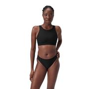 Speedo Women's Solid Highneck Top with Mesh | Swim Fitness | Stylish Design, Anthracite, 2XL