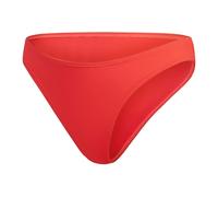 Speedo Womens Solid Patterned Snug Fit Swim Brief in Red - Size 6 UK