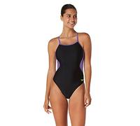 Speedo Women's Standard Swimsuit One Piece Prolt Flyback Solid Adult Colors, ECO Splice Team Purple