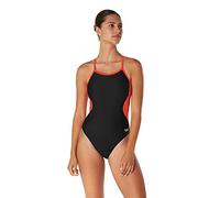 Speedo Women's Standard Swimsuit One Piece Prolt Flyback Solid Adult Colors, ECO Splice Team Red