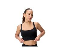 Speedo Women's Swimsuit Bikini Top Essentials with Removable Cups Soft Fabric, Square Anthracite, S