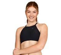 Speedo Women's Swimsuit Bikini Top High Neck, 2022 Black, Small
