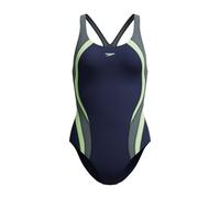 Speedo Women's Swimsuit One Piece Creora Highclo Quantum Splice High Cut Solid