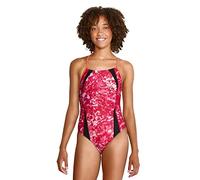 Speedo Women's Swimsuit One Piece Prolt Flipback Printed, Bleach Rose Violet, 30