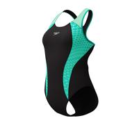 SPEEDO WOMENS SWIMSUIT.PLACEMENT BUST SUPPORT BLACK PLACEMT SWIMMING COSTUME W25