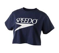 Speedo Women's T-Shirt Short Sleeve Crew Neck Vintage Crop Crop Top (Pack of 1)