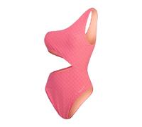 Speedo Womens Ty C Out Textured Checkerboard Swimsuit in Light Pink - Size 6 UK