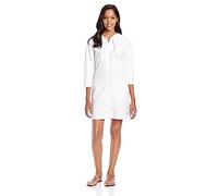 Speedo Women's Uv Aquatic Quarter Sleeve Robe Solid Swimwear Cover Up, White, XL UK
