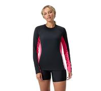 Speedo Women's Uv Swim Shirt Long Sleeve Rashguard Rash Guard, Hydraline Raspberry Fill, X-Large