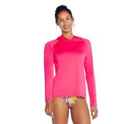 Speedo Women's Uv Swim Shirt Long Sleeve Rashguard Rash Guard, Hooded Fandango Pink, Medium