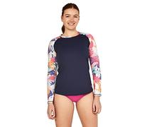 Speedo Women's Uv Swim Shirt Long Sleeve Rashguard Rash Guard, Texture Tropical, Large