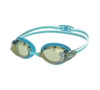 Speedo Women's Vanquisher 3.0 Mirrored Swimming Goggles, Bachelor Button/Celeste/Gold Mirror, One Size