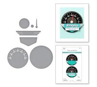 Speedometer Etched Dies from The Classic Road Legends Collection by Mindy Eggen