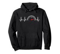 Speedometer Heartbeat Motorcycle Cars High Speed Driving Men Pullover Hoodie