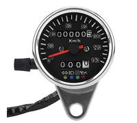 speedometer mph+ Akozon Speedometer Indicator 65mm Black Face LED Speedometer Motorcycle Mechanical Odometer Gauge with Splinter Indicator