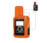 Speedometer Protective Case for Garmin inReach Mini 3/Mini 3 Plus，daunke 2 Pack screen protectors + Silicone protective case ，Shockproof and vibration-resistant，Orange